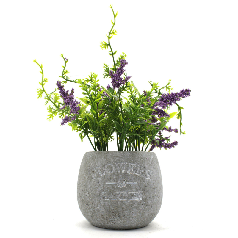Ø mit x Lavendel 22cm, 16 cm Stein-Topf 6,99 Kunst-Pflanze &eur