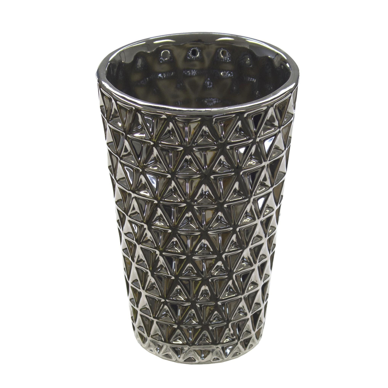Jetzt kaufen! Keramik Design Vase ( B groß ) silber - Der ...