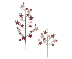 Deko-Zweig mit Metall Sternen - 30 cm oder 60 cm -...